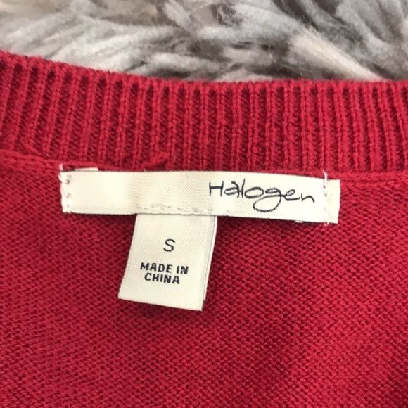 Halogen Maroon/Purple sweater- zipper accent. Long sleeve, size Small - Picture 3 of 6